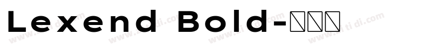 Lexend Bold字体转换